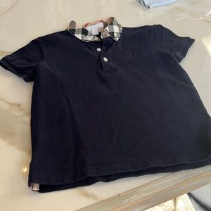 Boys polo black Burberry shirt
